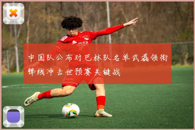 中国队公布对巴林队名单武磊领衔锋线冲击世预赛关键战